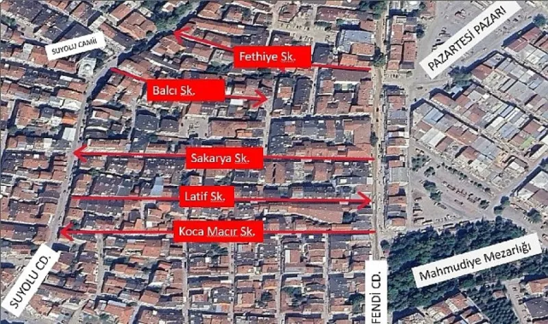 İnegöl’de 2 Mahallede 5 Sokakta Tek Yön Uygulaması Başladı