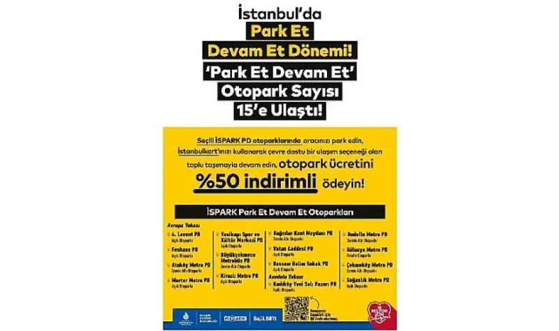 İstanbul’da Park Et Devam Et Otopark Sayısı 15’e Ulaştı