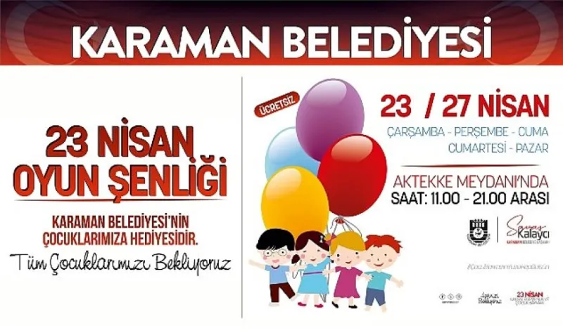 Karaman Belediyesi’nden çocuklara 23 Nisan hediyesi