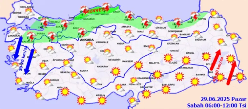 Yurtta kuvvetli yağış ve rüzgar alarmı!