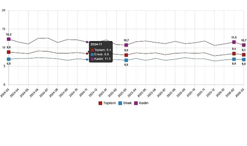 İşgücü İstatistikleri, Mart 2026
