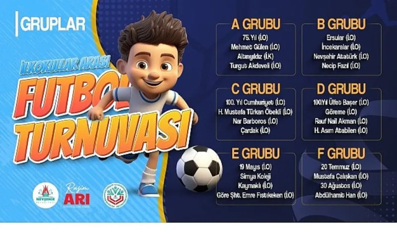 Nevşehir Belediyesi’nden İlkokullar Arası 23 Nisan Futbol Turnuvası