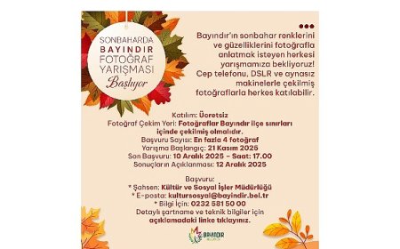 Bayındır’da Sonbahar Temalı Fotoğraf Yarışması Başladı