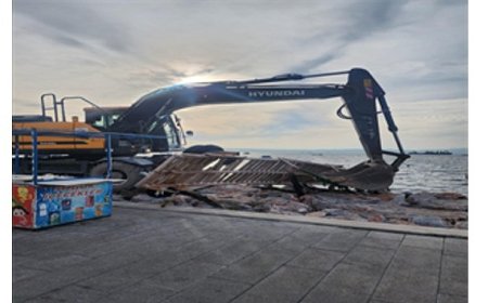 Karşıyaka’daki kaçak iskeleler yıkılıyor