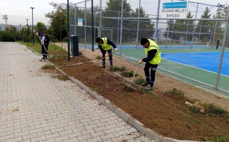 Dilovası Millet Bahçesi’nde dip köşe temizliği
