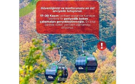 Kartepe Teleferik bakıma giriyor
