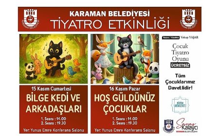 Karaman Belediyesi’nden Çocuklara Ücretsiz Tiyatro