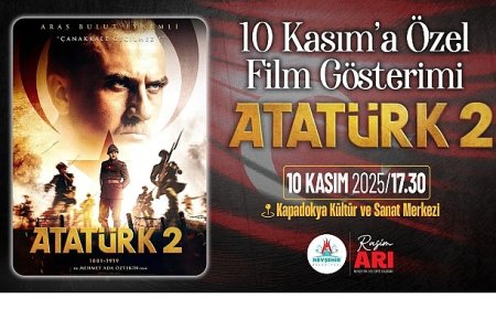 Nevşehir Belediyesi’nden 10 Kasım’a Özel Film Gösterimi