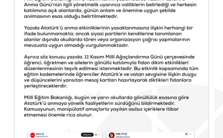 İletişim’den 10 Kasım iddialarına açıklama… MEB, Atatürk’ü anmayı yasaklamadı!