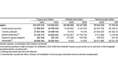 Atık İstatistikleri, 2024