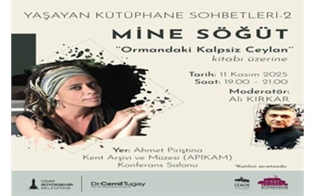 Mine Söğüt, Yaşayan Kütüphane Sohbetleri’ne konuk oluyor