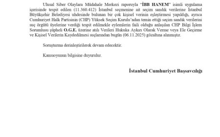 Savcılıktan ‘İBB HANEM’ soruşturması: 1 gözaltı