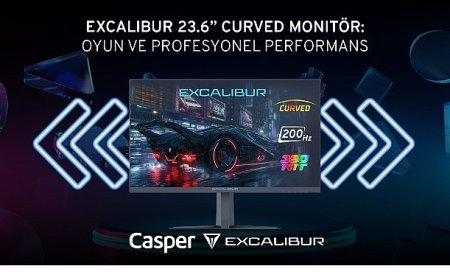 Excalibur 23.6” Curved Monitör’den 200 Hz ve 1 ms tepki süresiyle kesintisiz oyun deneyimi