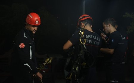 Antalya İtfaiyesi’nden nefes kesen kurtarma operasyonuna destek