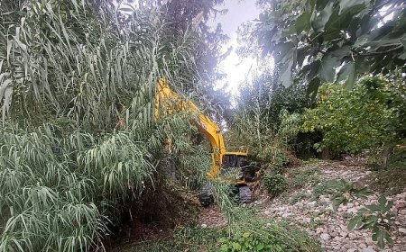 Kemer’de dere temizliği çalışmaları