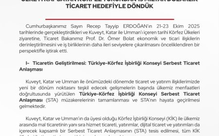 Körfez’den 15 milyar dolarlık ticaret hedefi