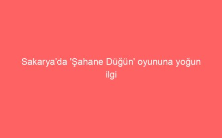 Sakarya’da ‘Şahane Düğün’ oyununa yoğun ilgi