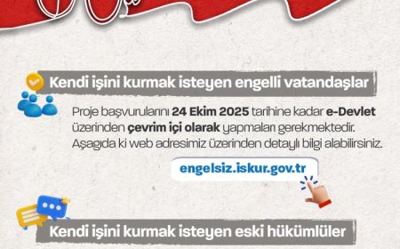 Engelli ve eski hükümlülere hibe desteği için son günler