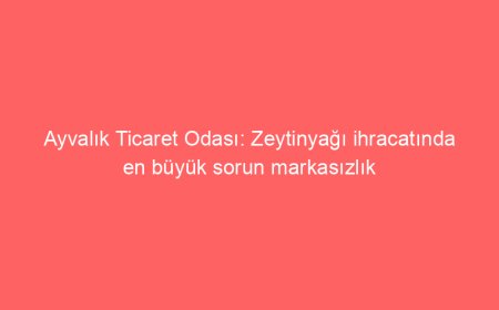 Ayvalık Ticaret Odası: Zeytinyağı ihracatında en büyük sorun markasızlık