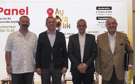 Ege’nin İki Kıyısında Zeytinin Dostluğu: 20. Ayvalık Uluslararası Zeytin Hasat ve Turizm Festivali’nde Panel Yoğun İlgi Gördü
