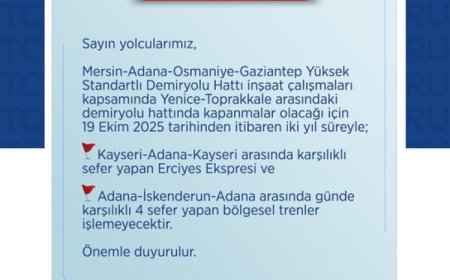 TCDD duyurdu… İki hatta tren seferleri 2 yıl durduruluyor!