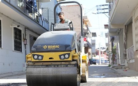 Başkan Önal, asfalt çalışmalarını yerinde inceledi