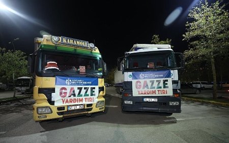 Büyükşehir’in ilk yardım tırları Gazze’ye yola çıktı