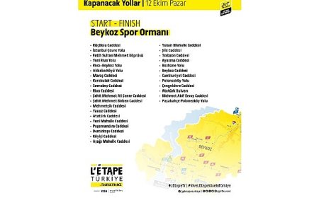 12 Ekim 2025 Pazar Günü L’Étape Türkiye by Tour de France Bisiklet Yarışı nedeni ile İstanbul’da yol kapanışları ve trafik düzenlemeleri