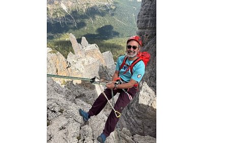 TEGV eğitim gönüllüsü M. Sacit Erdem, Dolomoti Dağlarına tırmanışıyla 350 çocuğun eğitimine destek oldu