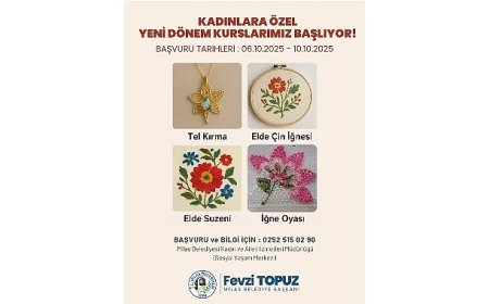 Milas Belediyesi’nin kursları için kayıtlar başlıyor