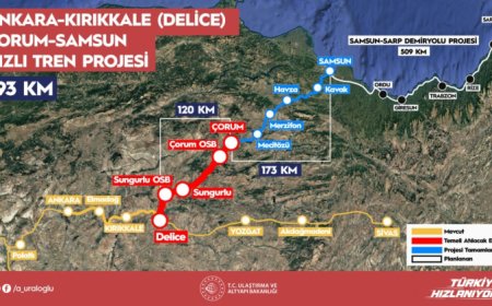 Demir ağlar Ankara’dan Samsun’a örülüyor