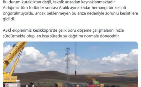 Mansur Yavaş: “Su kesintisi geçici, 5 ay boyunca kesinti olmayacak”