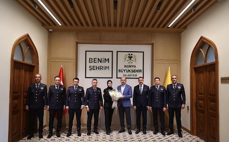 Konya İtfaiyesi Başkan Altay’ı Ziyaret Etti