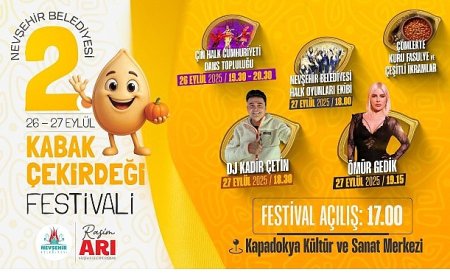 Nevşehir Belediyesi Geleneksel Kabak Çekirdeği Festivali Başlıyor