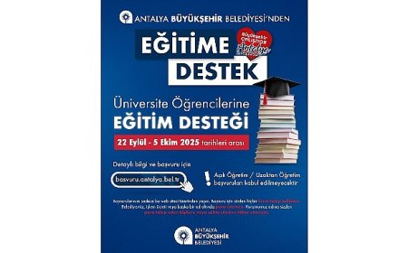Antalya Büyükşehir’den üniversite öğrencilerine eğitim desteği