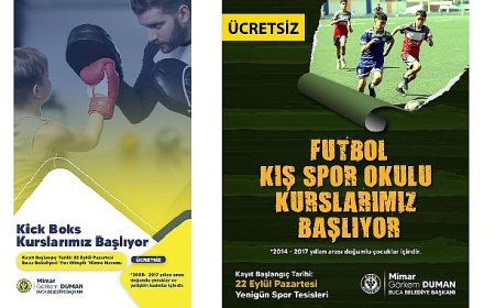 Buca Belediyesi’nden ücretsiz kick boks ve futbol kursları