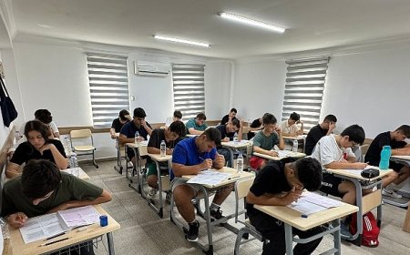 Öğrenciler seviye tespit sınavına girdi