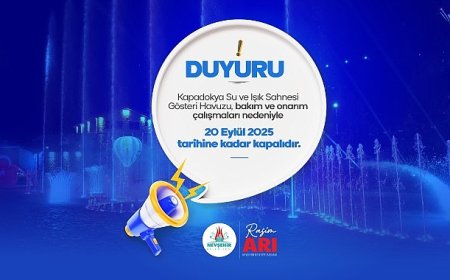 Kapadokya Gösteri Havuzu 10 Gün Bakıma Alındı