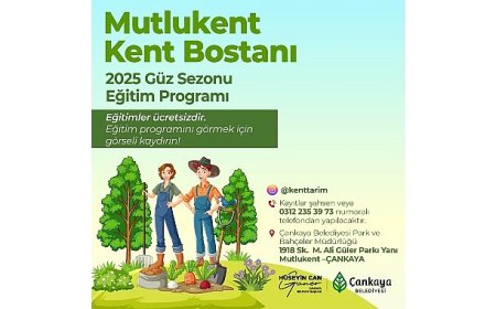 Kent Bostanları Güz Eğitimleri Başlıyor