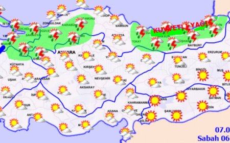 Yurt genelinde sağanak ve kuvvetli rüzgar uyarısı