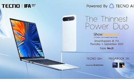 TECNO, IFA ShowStoppers 2025’te TECNO Slim Akıllı Telefonlarını ve Yapay Zeka Destekli Dizüstü Bilgisayarlarını Tanıtacak