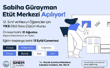 Üsküdar Belediyesi “Sabiha Gürayman Etüt Merkezi” Açılıyor