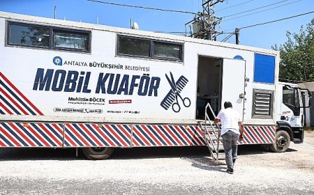 Mobil kuaför tırı Antalya’nın yaylalarında