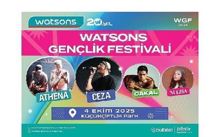 4. Watsons Gençlik Festivali 4 Ekim’de KüçükÇiftlik Park’ta!