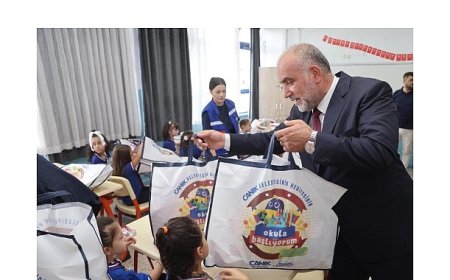Okula Başlayan Tüm Öğrencilere Çanta ve Kırtasiye Seti Canik Belediyesi’nden!