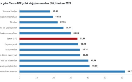 Tarımsal girdide veteriner ve gübre harcamaları arttı