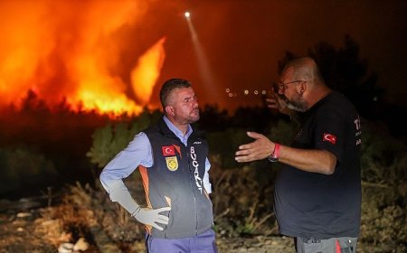 Buca tüm gece alevlerle mücadele etti