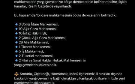 Yeni mahkemelerle yargı etkinliği artıyor… Yeni mahkeme teşkilatları kuruldu