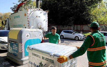 Tertemiz Çankaya için yeni çöp konteynerleri