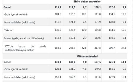 Dış ticaret haddi 89,8’e yükseldi